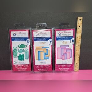 Spellbinders Nestabilities & Shapeabilities Die Sets.  Set Of 3. (0552)